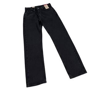 Levi’s 505 Regular Jeans Men 30x32 Black Stretch Straight Leg NWT